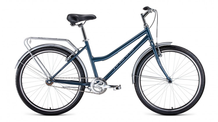 Велосипед FORWARD BARCELONA 26 1.0 ( 1 ск. рост 17") 2020-2021, серый/бежевый, RBKW1C161003