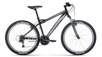 Велосипед FORWARD FLASH 26 1.0 (26" 21 ск. рост. 17") 2022, черный/серый