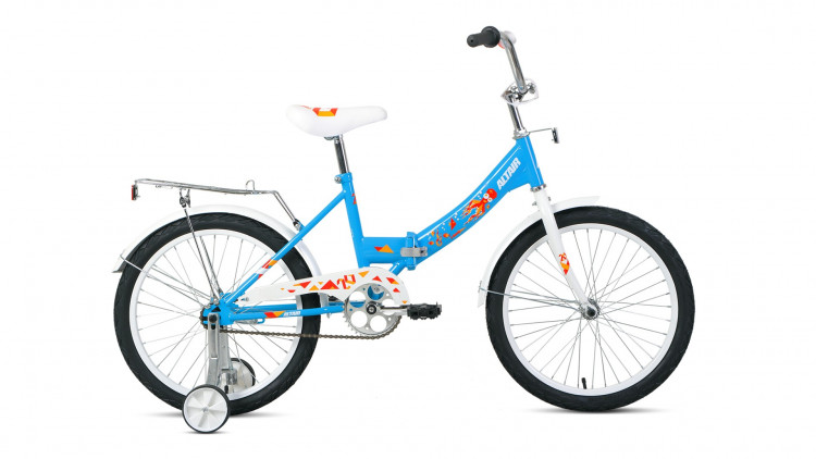 Велосипед ALTAIR CITY KIDS 20 COMPACT (20" 1 ск. рост. 13" скл.) 2022, голубой