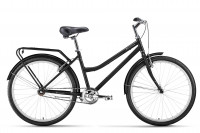 Велосипед FORWARD BARCELONA 26 1.0 (26" 1 ск. рост. 17") 2022, черный/белый