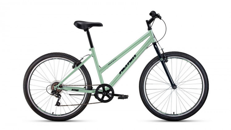 Велосипед ALTAIR MTB HT 26 low (26" 6 ск. рост 15") 2020-2021, мятный/черный