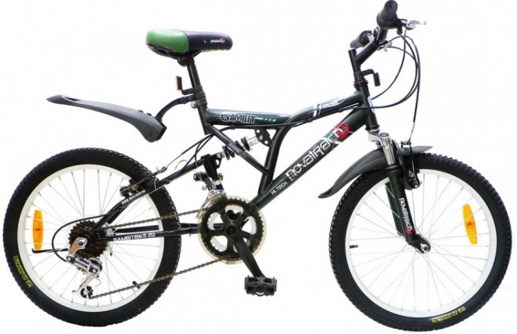Велосипед 20",  NovatrackGAMBIT, темно-зеленый, сталь, 12-скор., TZ30/TY21/RS35/SG-6SI Shimano