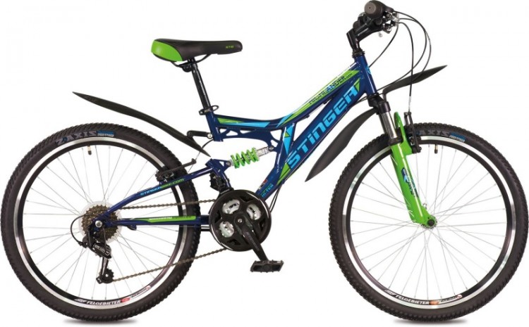 Велосипед 24" Stinger  24", HIGHLANDER 150V 14" СИНИЙ  TY10/TY21/TS50  24SFV.HIGH15.14BL6