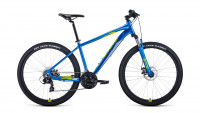 Велосипед FORWARD APACHE 27,5 2.0 D (27,5" 21 ск. рост. 15") 2022, синий/зеленый