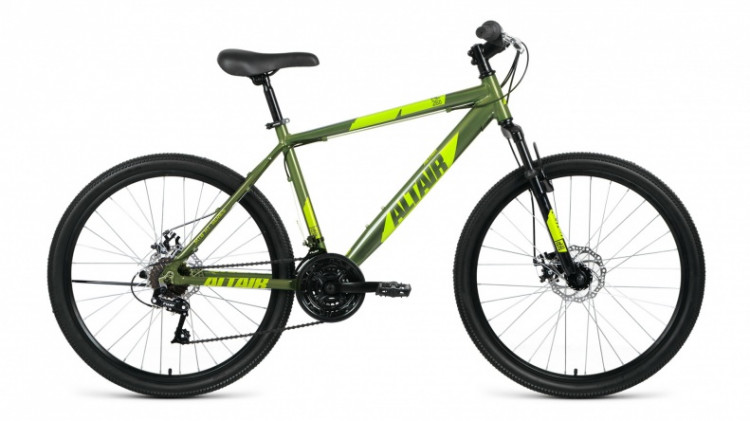 велосипед ALTAIR AL 26 D (26" 21 ск. рост 18") 2019-2020, зеленый