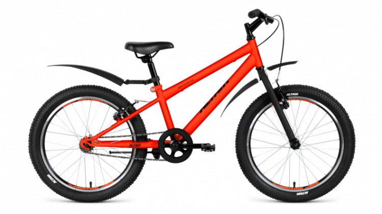 велосипед ALTAIR MTB HT 20 1.0 (20" 1 ск. рост 10.5") оранжевый матовый 2019