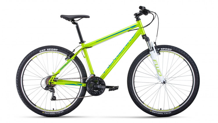велосипед FORWARD SPORTING 27,5 1.0 (27,5" 21 ск. рост 19") 2019-2020, зеленый/бирюзовый