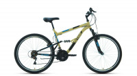 Велосипед ALTAIR MTB FS 26 1.0 (26" 18 ск. рост. 18") 2022, бежевый/черный