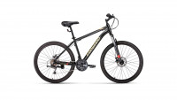 Велосипед FORWARD HARDI 26 2.0 D (26" 21 ск. рост. 18") 2022, черный/желтый