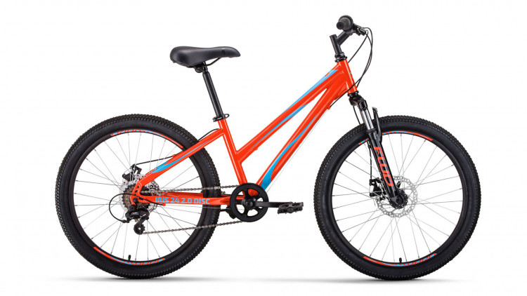 велосипед FORWARD IRIS 24 2.0 disc (24" 6 ск. рост 13") 2019-2020, оранжевый