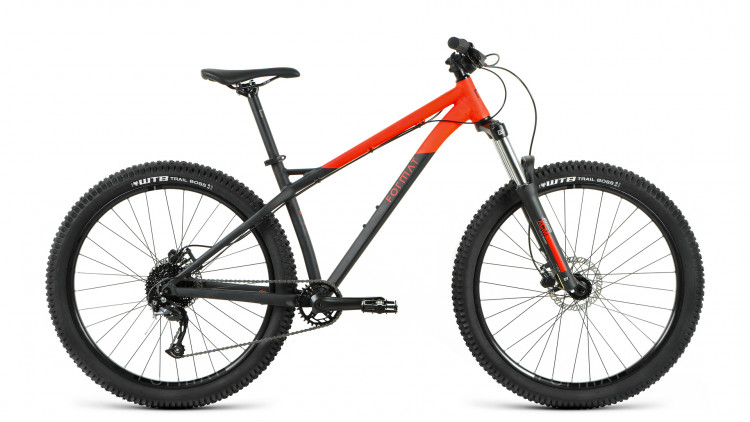 Велосипед FORMAT 1314 PLUS 27,5 (27,5" 9 ск. рост. M) 2023, черный-мат/красный-мат
