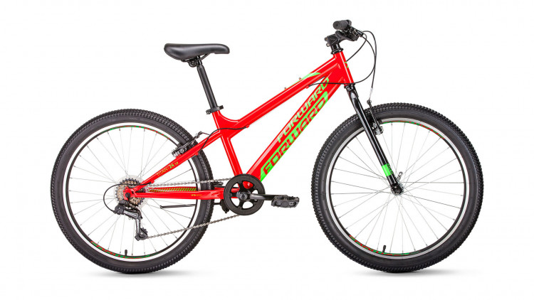 велосипед FORWARD TITAN 24 1.0 (24" 6 ск. рост 13") 2019-2020, красный