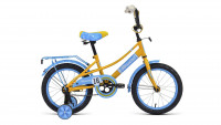 Велосипед FORWARD AZURE 16 (16" 1 ск.) 2022, желтый/голубой